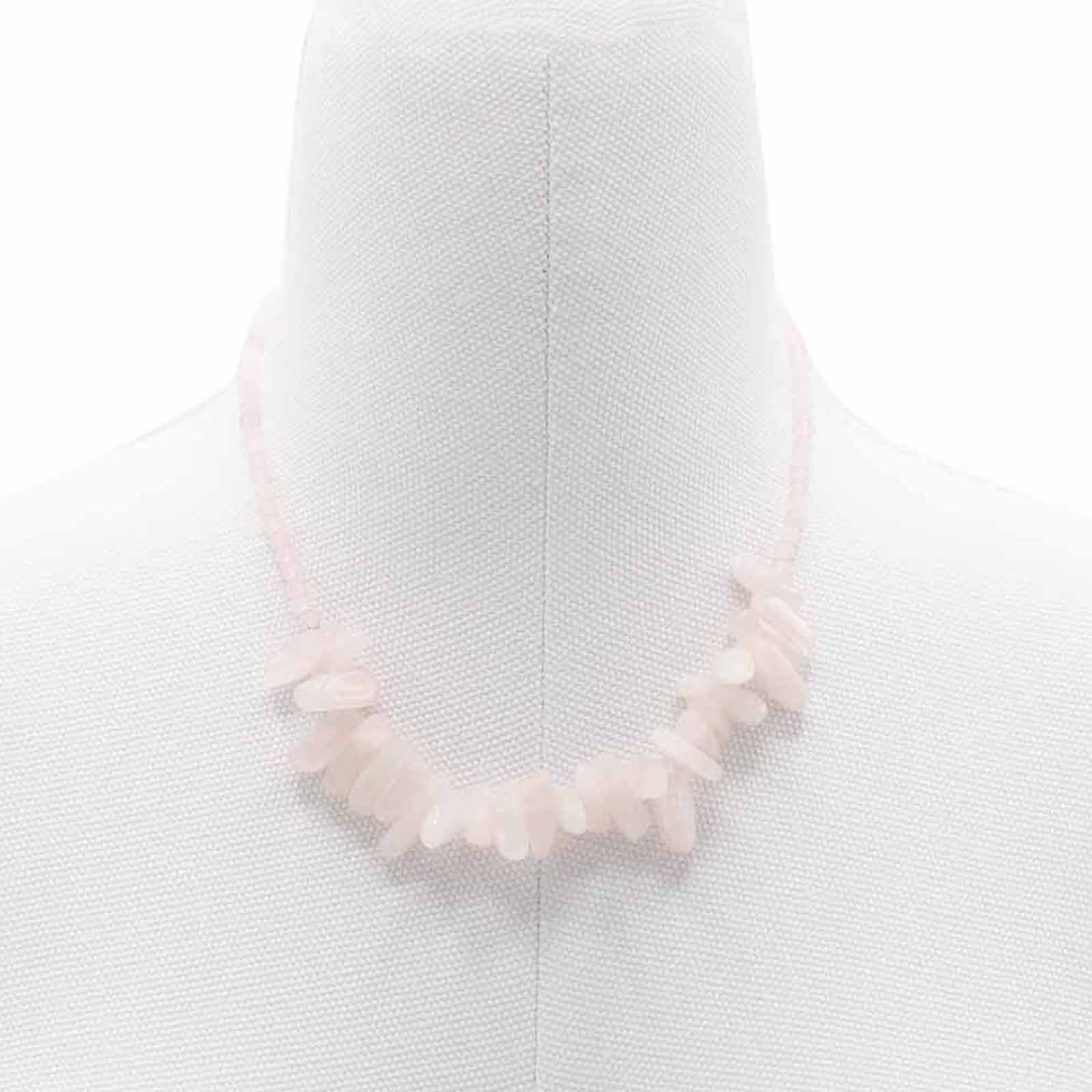 Longstone Gem Necklace - Rose Quartz product packaging on clean background from Quintessential Holistic Health Ltd