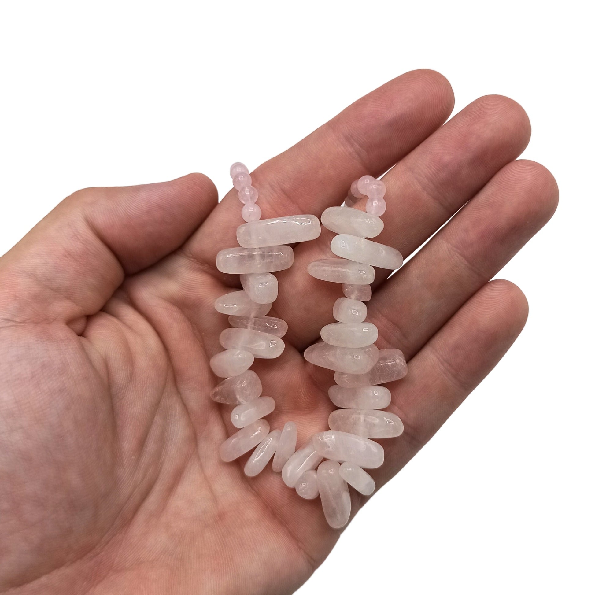 Longstone Gem Necklace - Rose Quartz product packaging on clean background from Quintessential Holistic Health Ltd