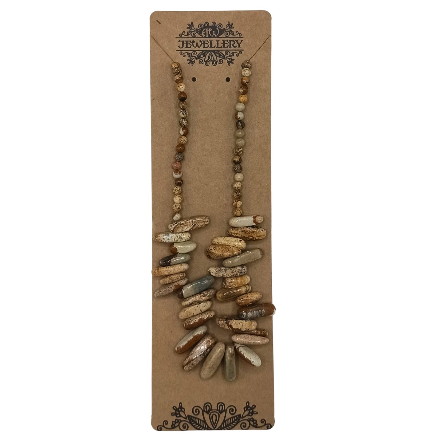 Longstone Gem Necklace - Map Stone product packaging on clean background from Quintessential Holistic Health Ltd