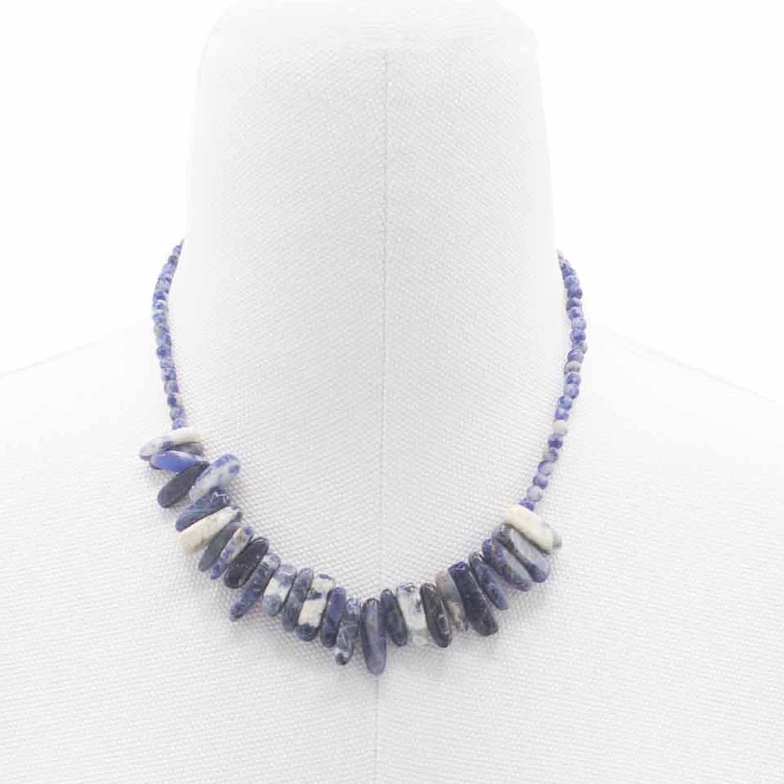 Longstone Gem Necklace - Sodalite product packaging on clean background from Quintessential Holistic Health Ltd