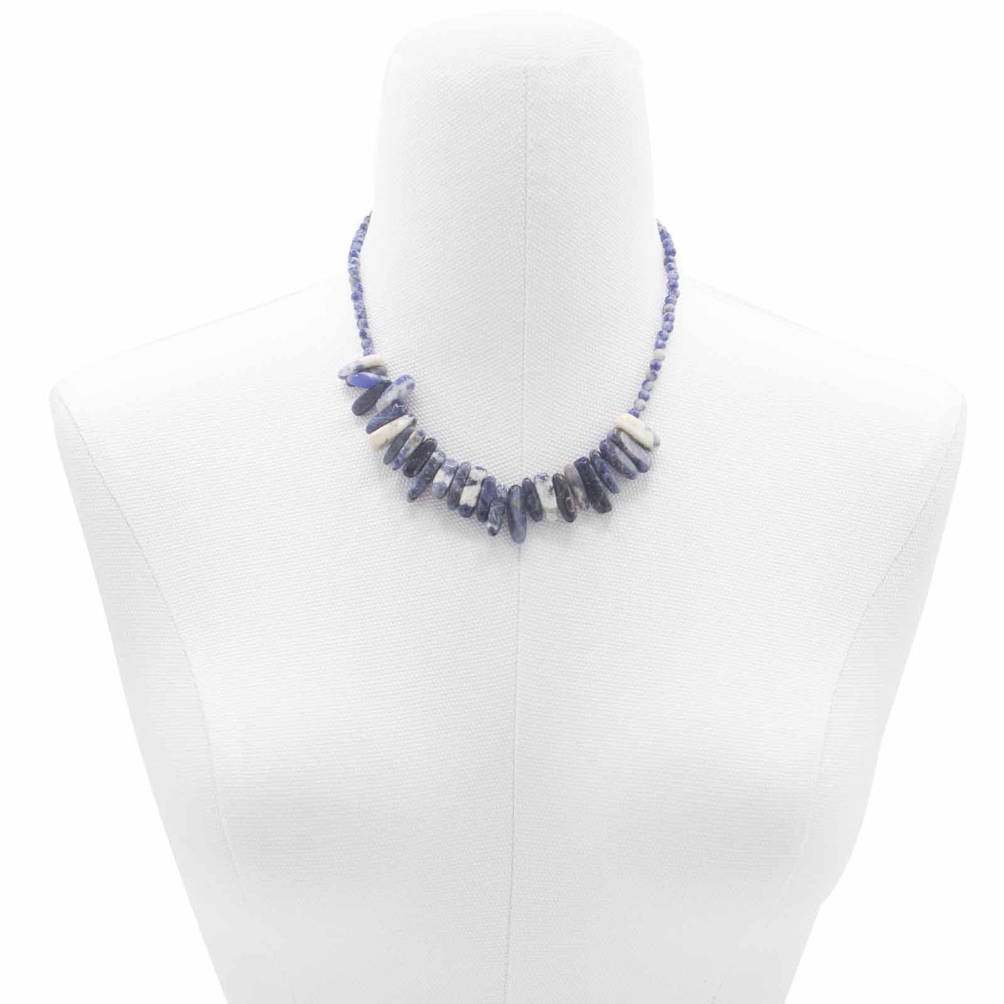 Longstone Gem Necklace - Sodalite product packaging on clean background from Quintessential Holistic Health Ltd