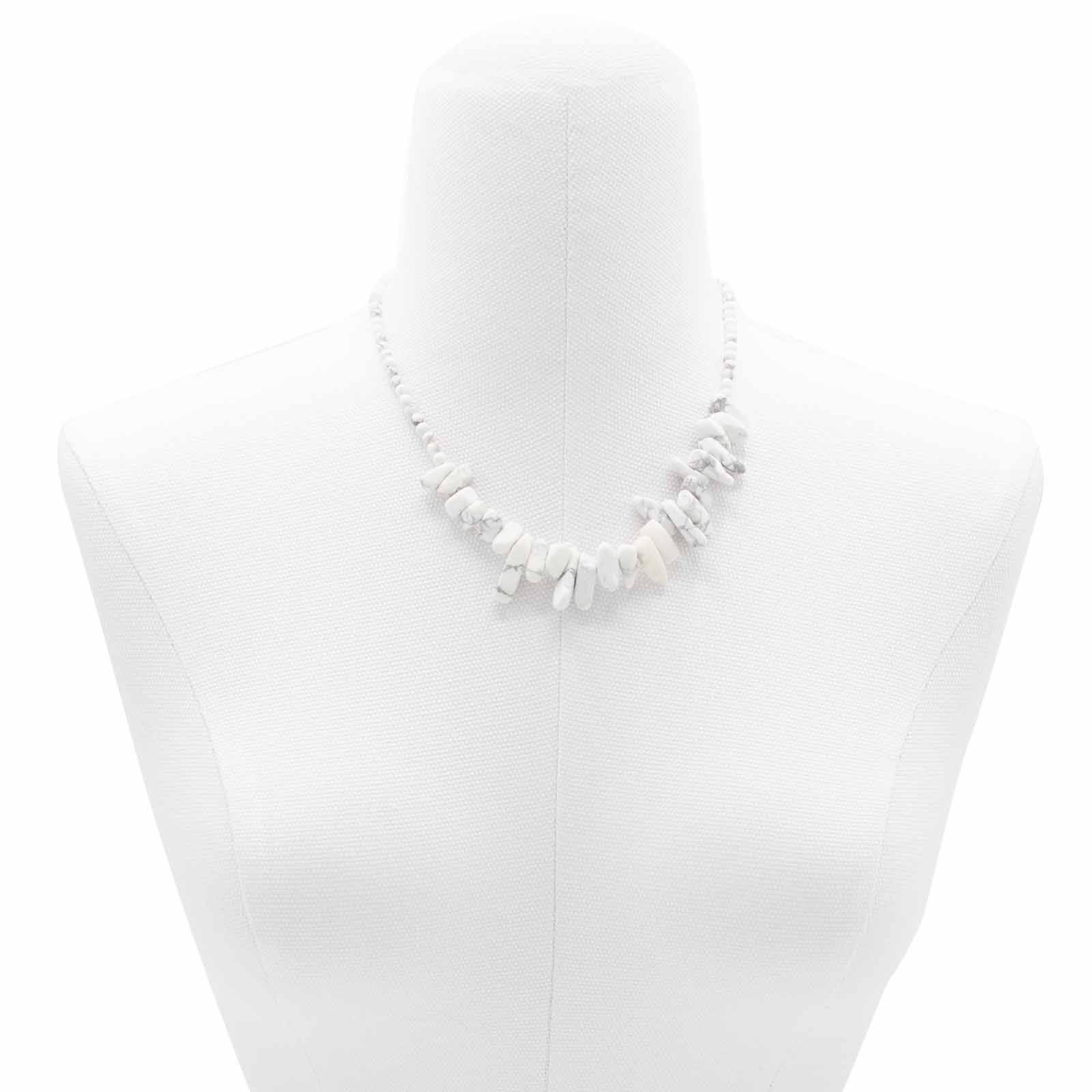 Longstone Gem Necklace - White Jasper product packaging on clean background from Quintessential Holistic Health Ltd