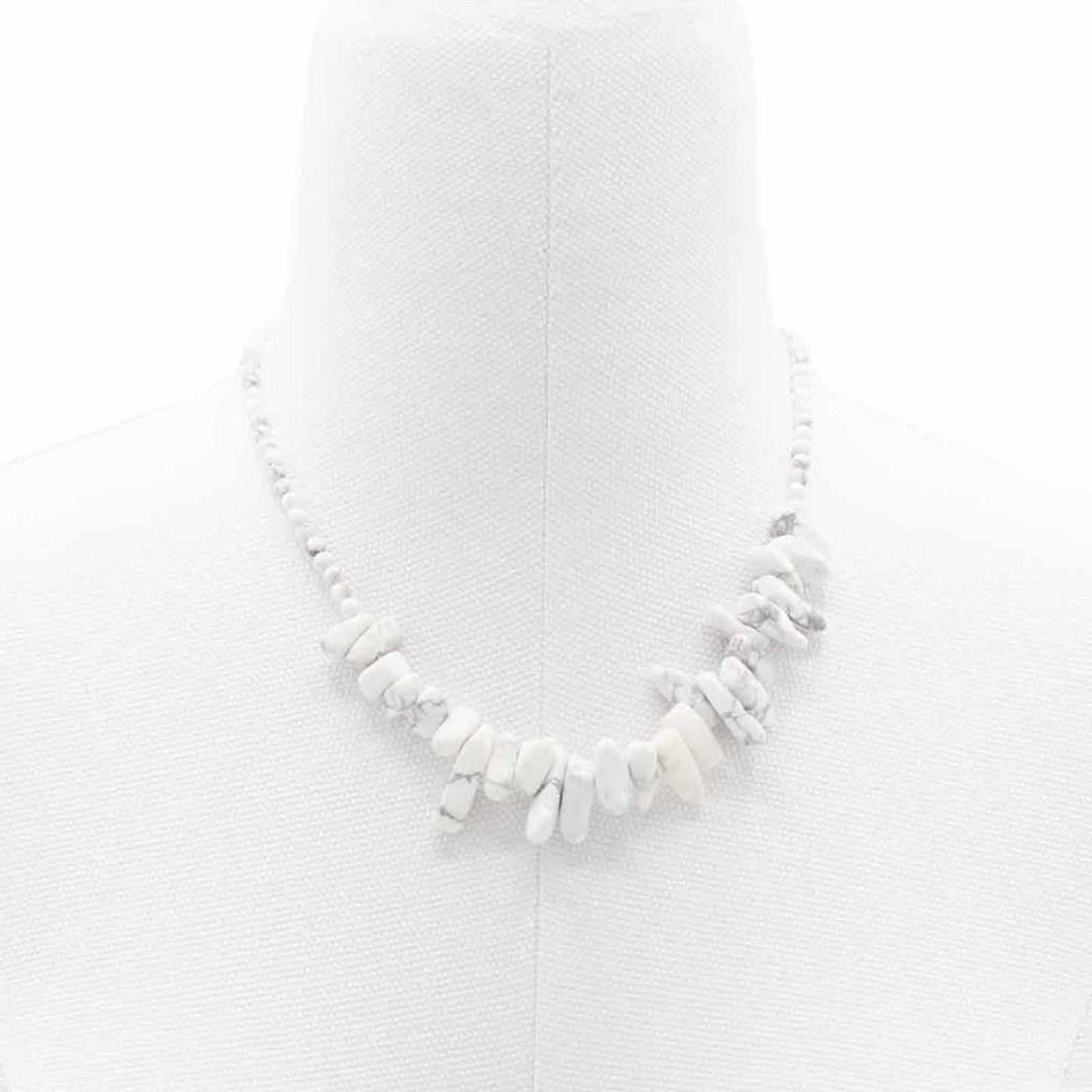 Longstone Gem Necklace - White Jasper product packaging on clean background from Quintessential Holistic Health Ltd