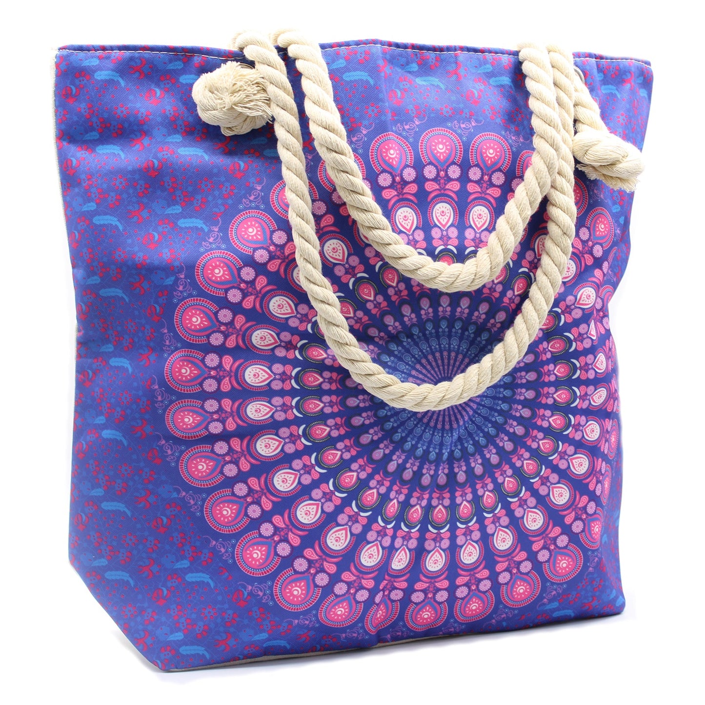 Rope Handled Mandela Bag - Purple and Blue product packaging on clean background from Quintessential Holistic Health Ltd
