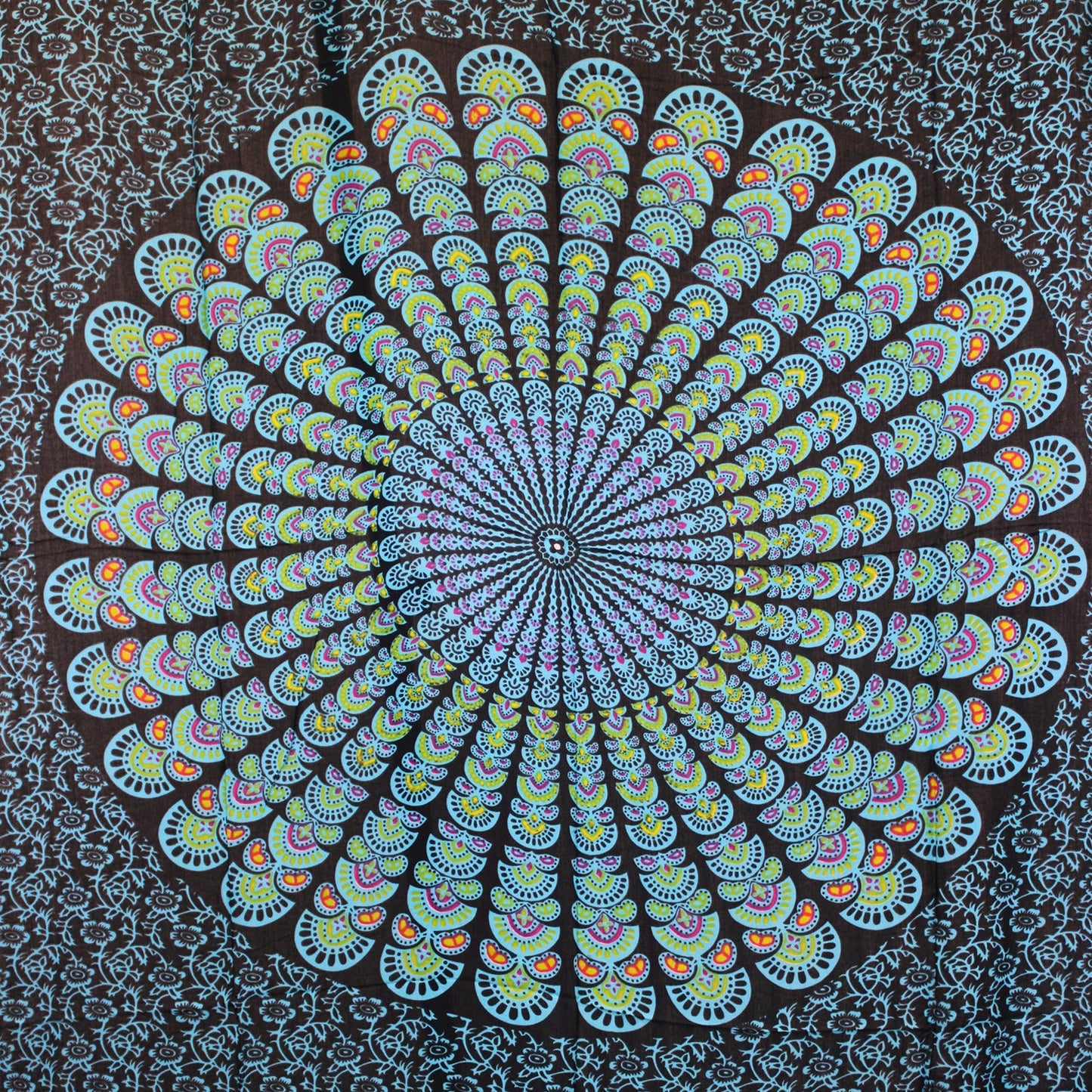 Bali Mandala Sarong / Scarf - Peacock / Turquoise product packaging on clean background from Quintessential Holistic Health Ltd