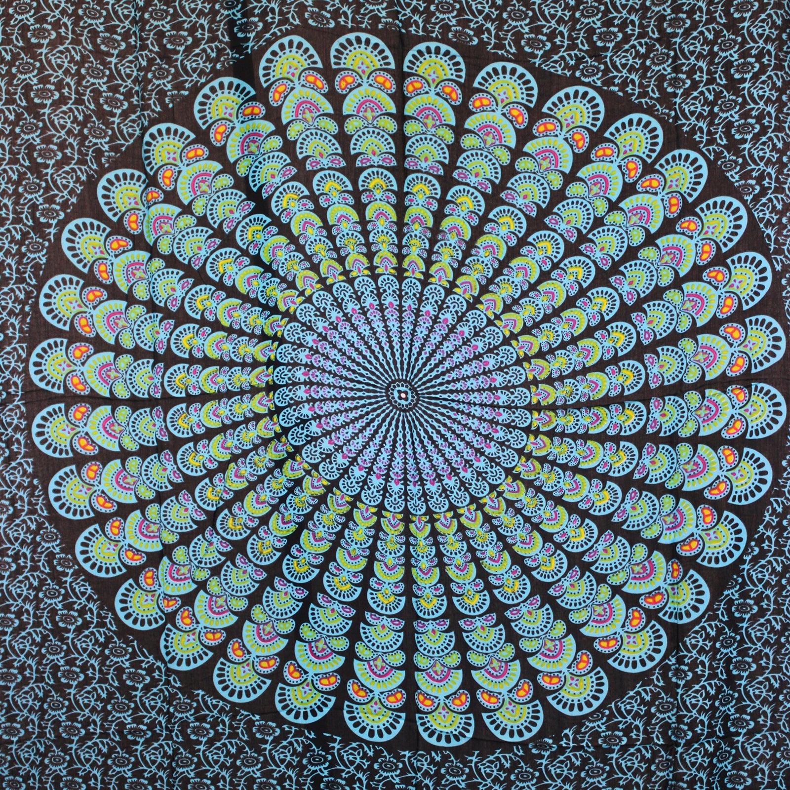Bali Mandala Sarong / Scarf - Peacock / Turquoise product packaging on clean background from Quintessential Holistic Health Ltd