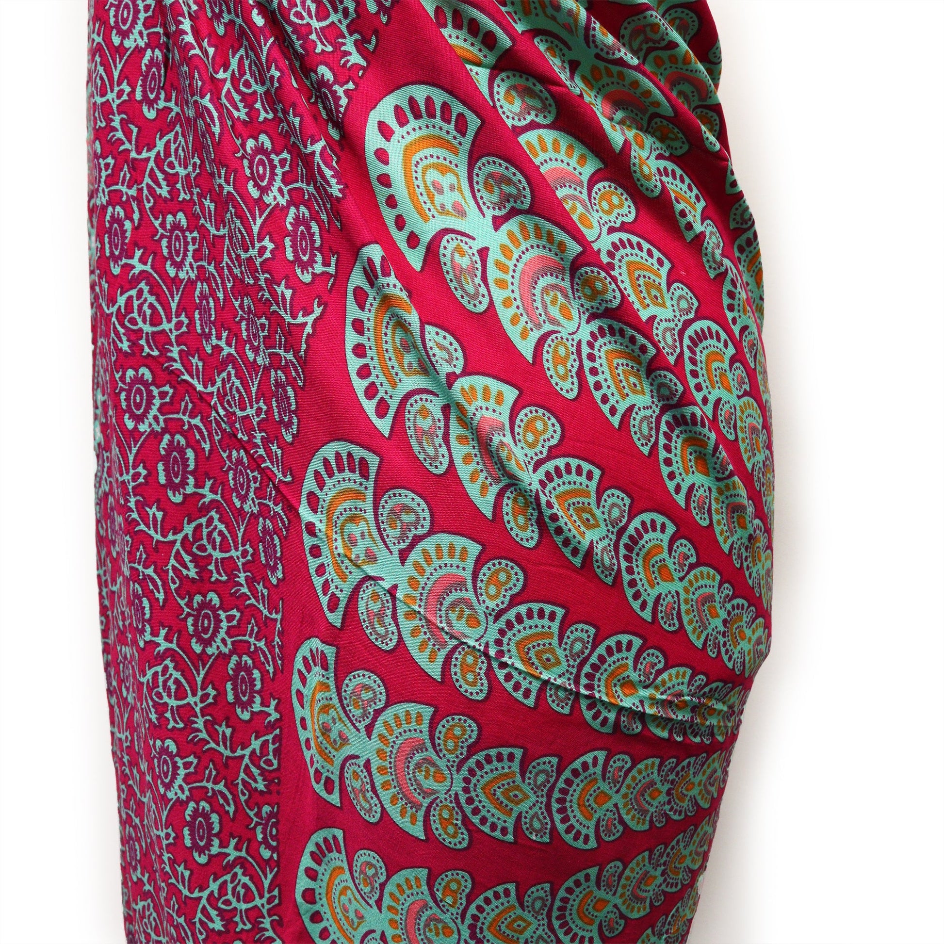 Bali Mandala Sarong / Scarf - Teal / Purple product packaging on clean background from Quintessential Holistic Health Ltd