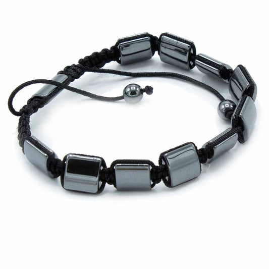 Unisex Magnetic Hematite Shamballa Bracelet - Double Cuboids product packaging on clean background from Quintessential Holistic Health Ltd