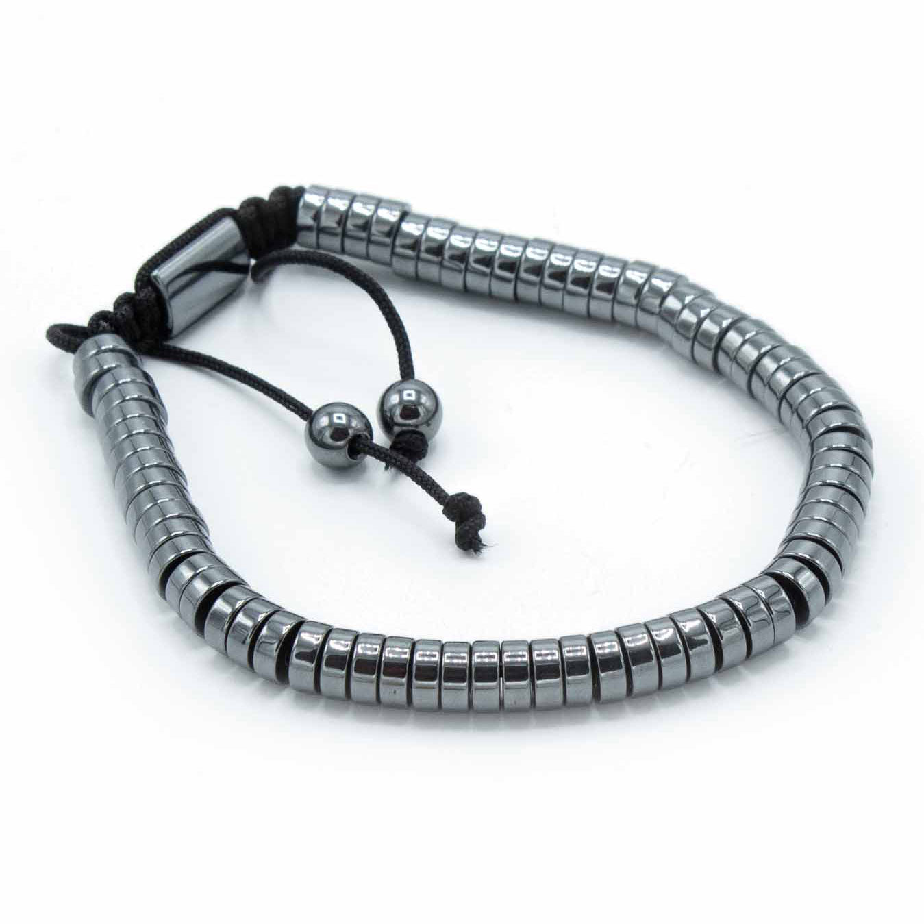 Unisex Magnetic Hematite Shamballa Bracelet - Circles product packaging on clean background from Quintessential Holistic Health Ltd