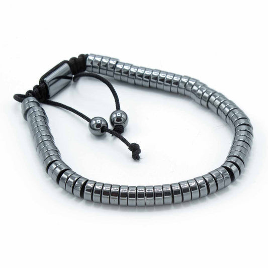 Unisex Magnetic Hematite Shamballa Bracelet - Circles product packaging on clean background from Quintessential Holistic Health Ltd