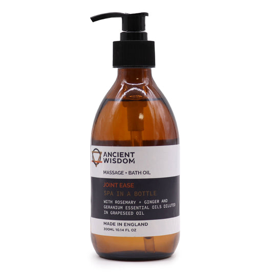 Aromatherapy Massage and Bath Oil with Pump - Joint Ease - 300ml - main product image from Quintessential Holistic Health Ltd UK
