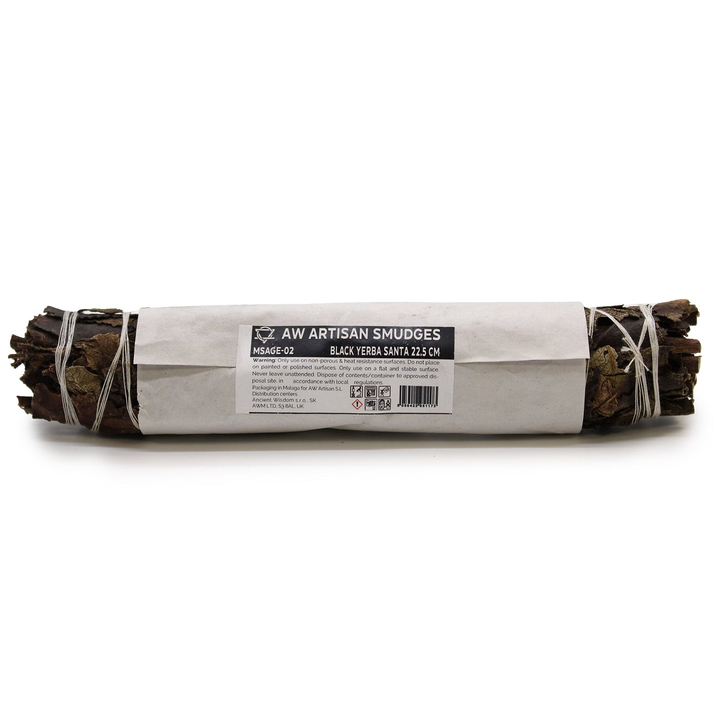 22.5cm Handcrafted Incense Smudge Stick - Black Sage product packaging on clean background from Quintessential Holistic Health Ltd