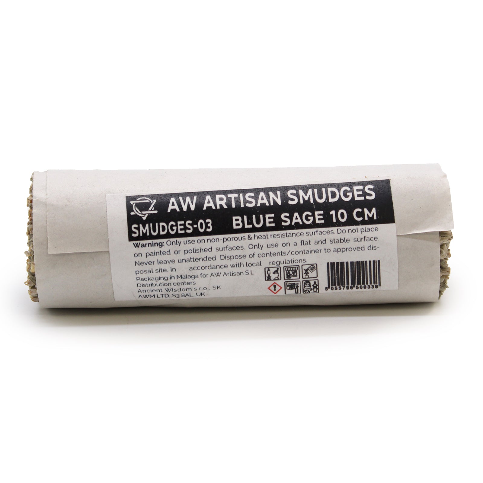 10cm Handcrafted Incense Smudge Stick - Blue Sage product packaging on clean background from Quintessential Holistic Health Ltd