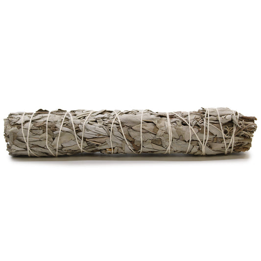 22.5cm Handcrafted Incense Smudge Stick - White Sage product packaging on clean background from Quintessential Holistic Health Ltd