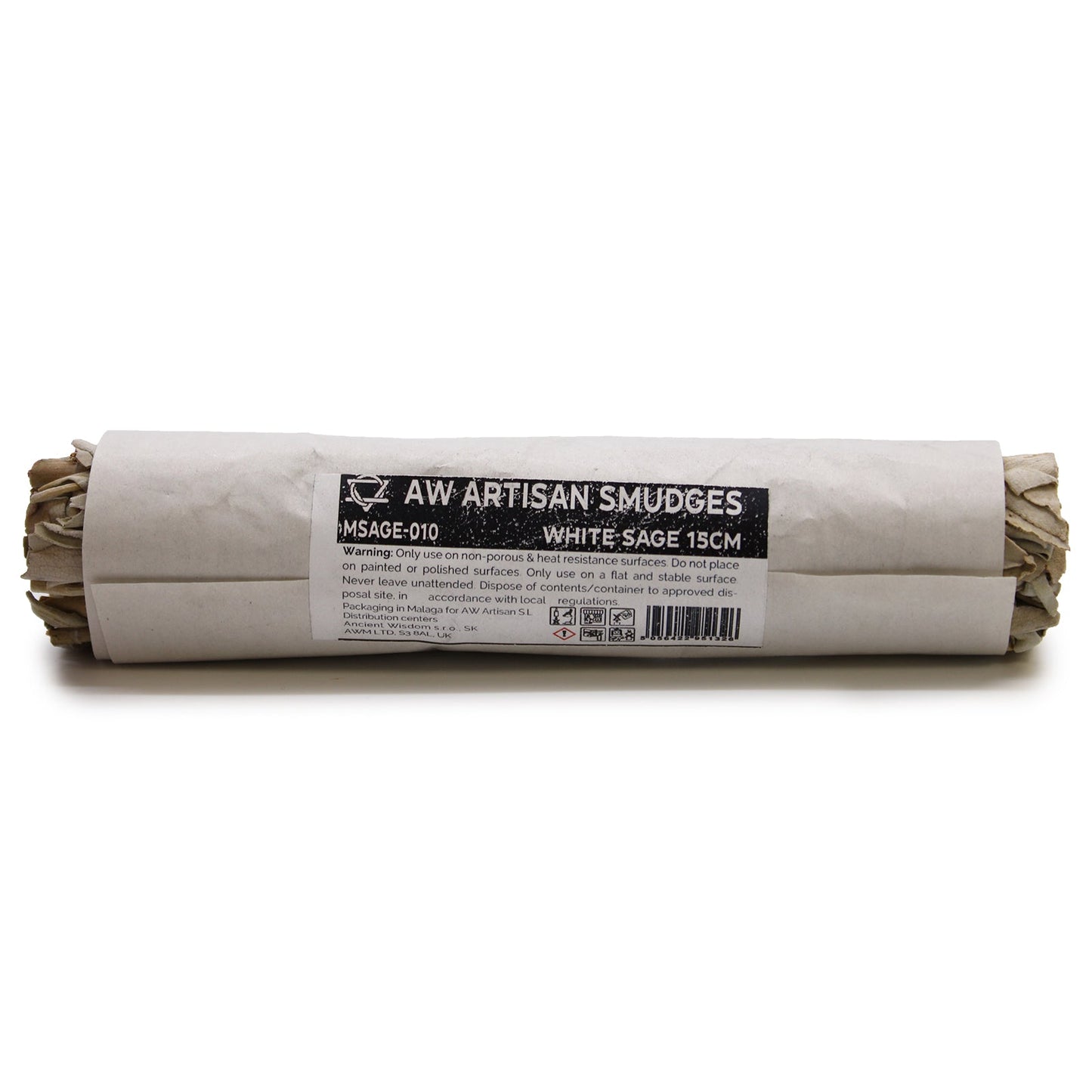 15cm Handcrafted Incense Smudge Stick - White Sage product packaging on clean background from Quintessential Holistic Health Ltd