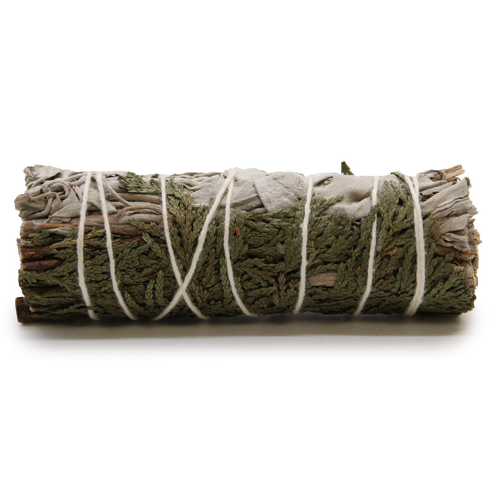 10cm Handcrafted Incense Smudge Stick - White Sage and Cedar product packaging on clean background from Quintessential Holistic Health Ltd