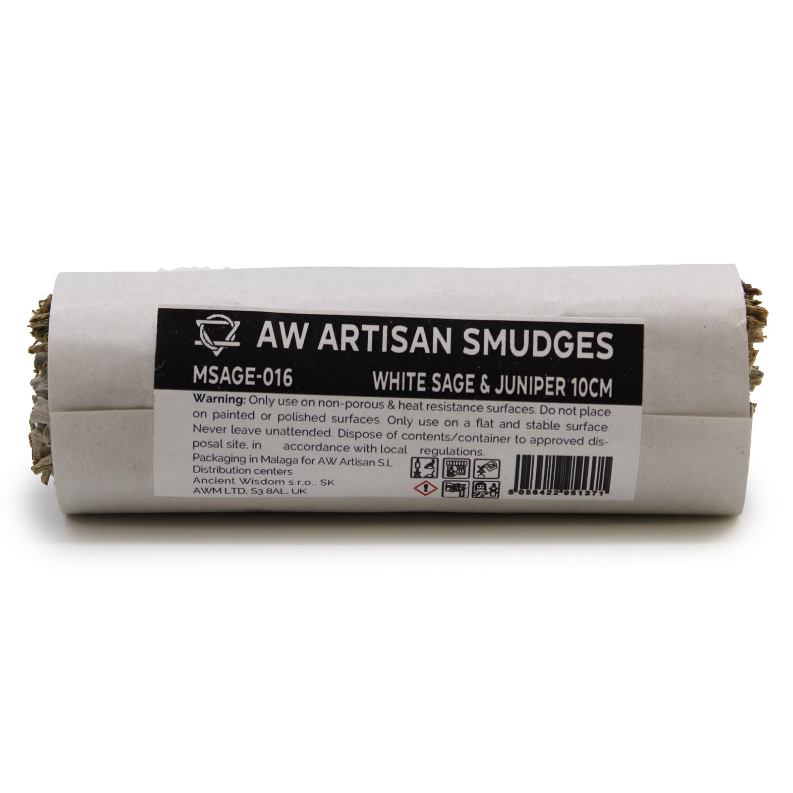 10cm Handcrafted Incense Smudge Stick - White Sage and Juniper product packaging on clean background from Quintessential Holistic Health Ltd