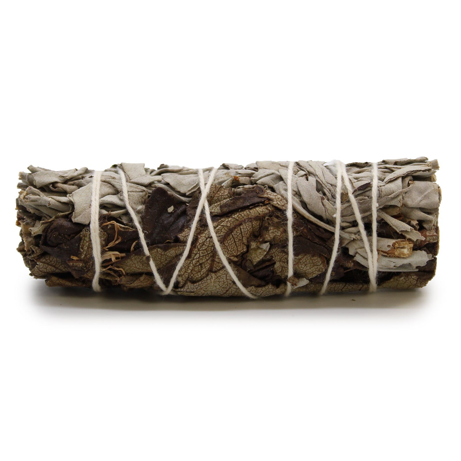 10cm Handcrafted Incense Smudge Stick - White Sage and Black Sage product packaging on clean background from Quintessential Holistic Health Ltd