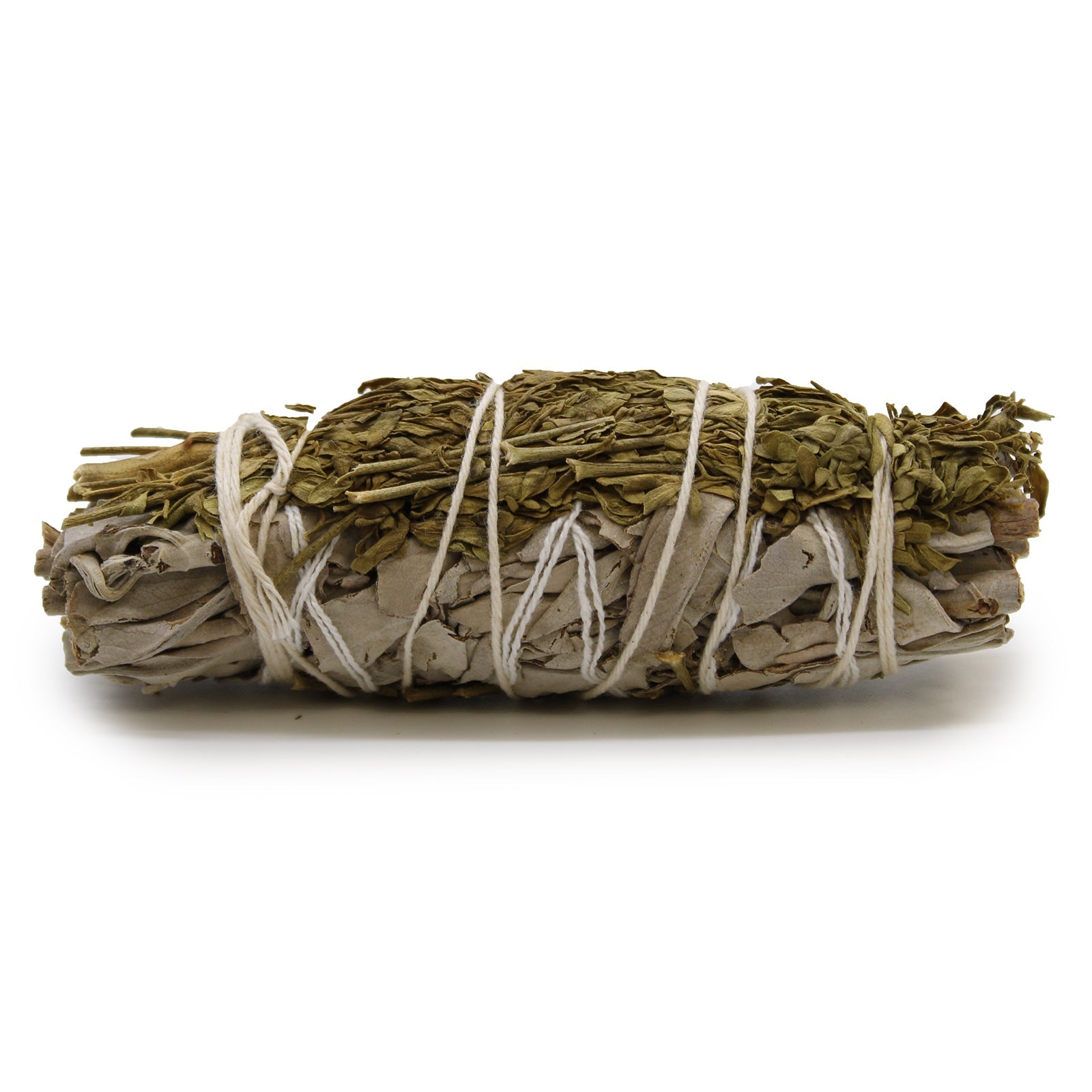 10cm Handcrafted Incense Smudge Stick - White Sage and Ruda product packaging on clean background from Quintessential Holistic Health Ltd