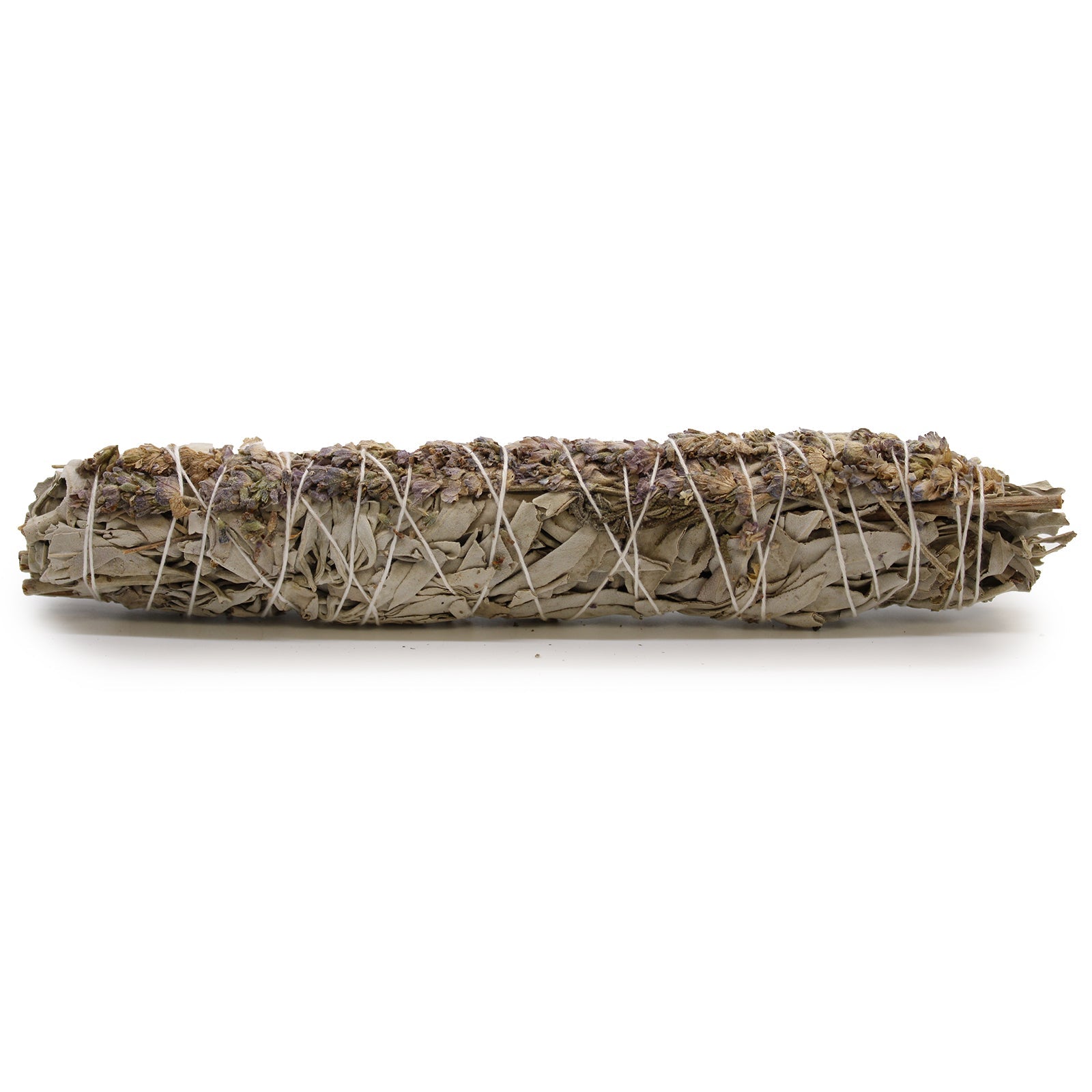 22.5cm Handcrafted Incense Smudge Stick - White Sage and Lavender product packaging on clean background from Quintessential Holistic Health Ltd