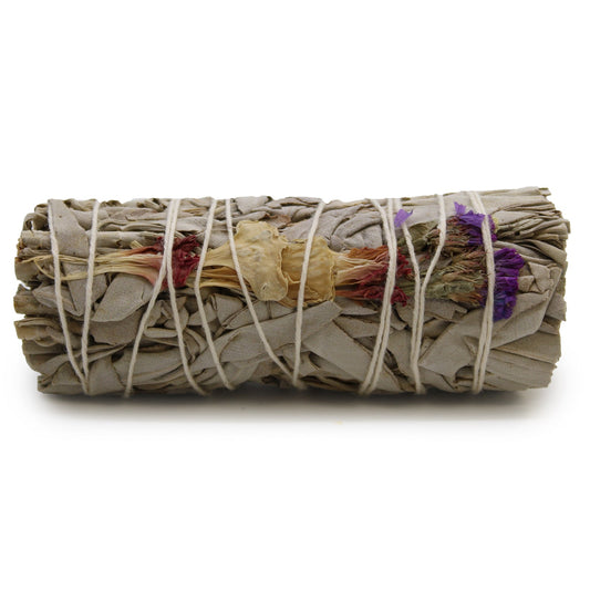 10cm Handcrafted Incense Smudge Stick - Good Vibes Sage product packaging on clean background from Quintessential Holistic Health Ltd
