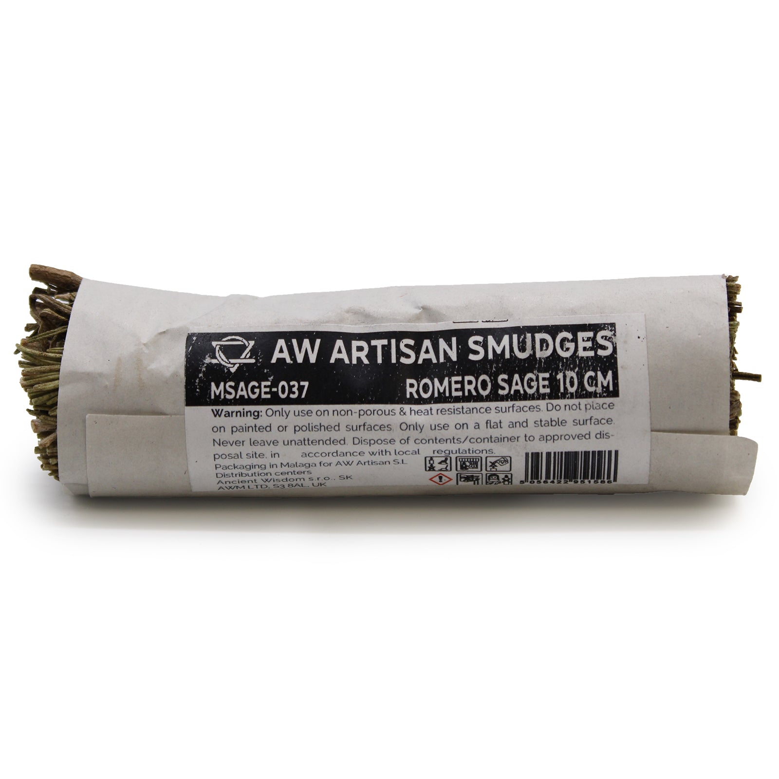 10cm Handcrafted Incense Smudge Stick - Romero Sage product packaging on clean background from Quintessential Holistic Health Ltd