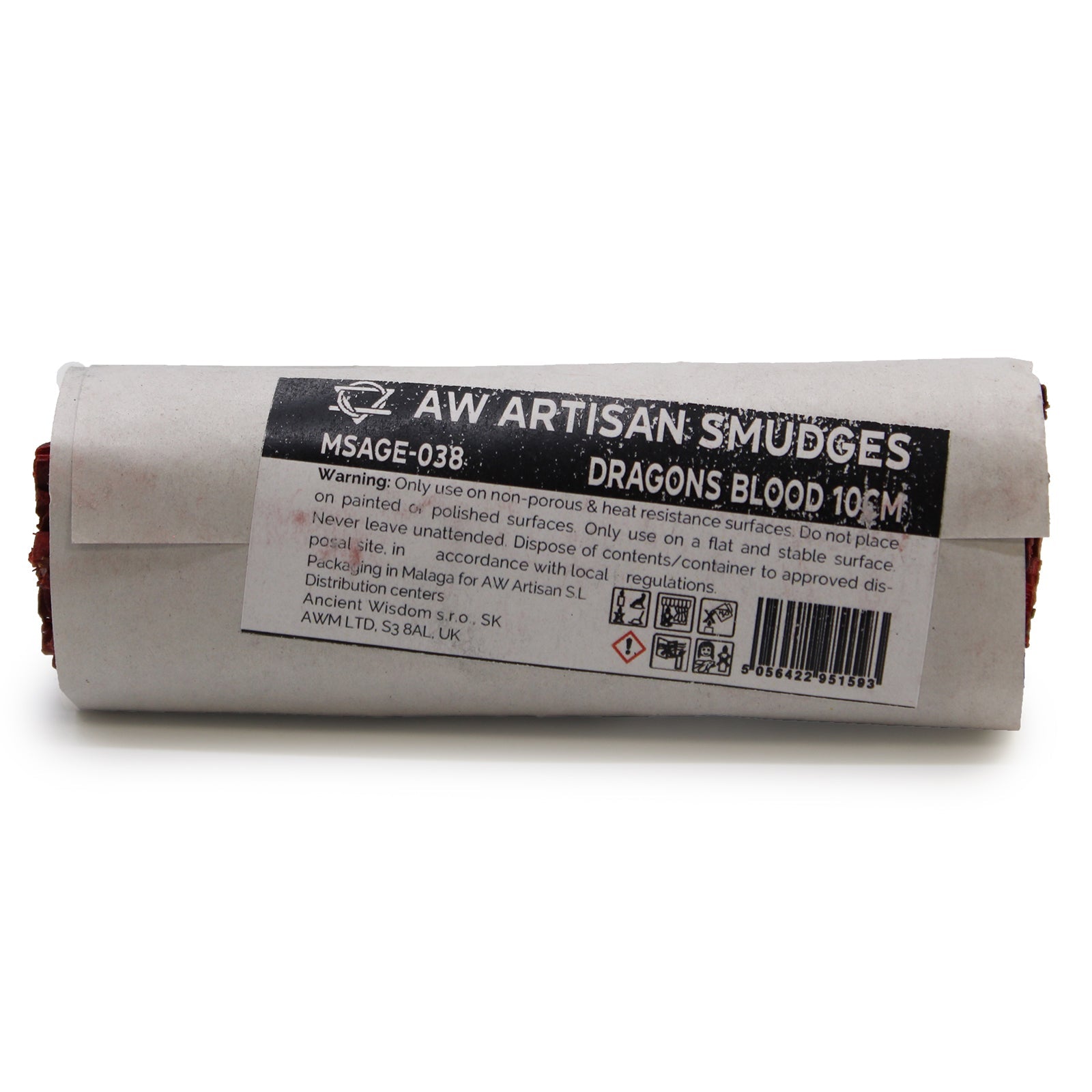 10cm Handcrafted Incense Smudge Stick - Dragons Blood product packaging on clean background from Quintessential Holistic Health Ltd