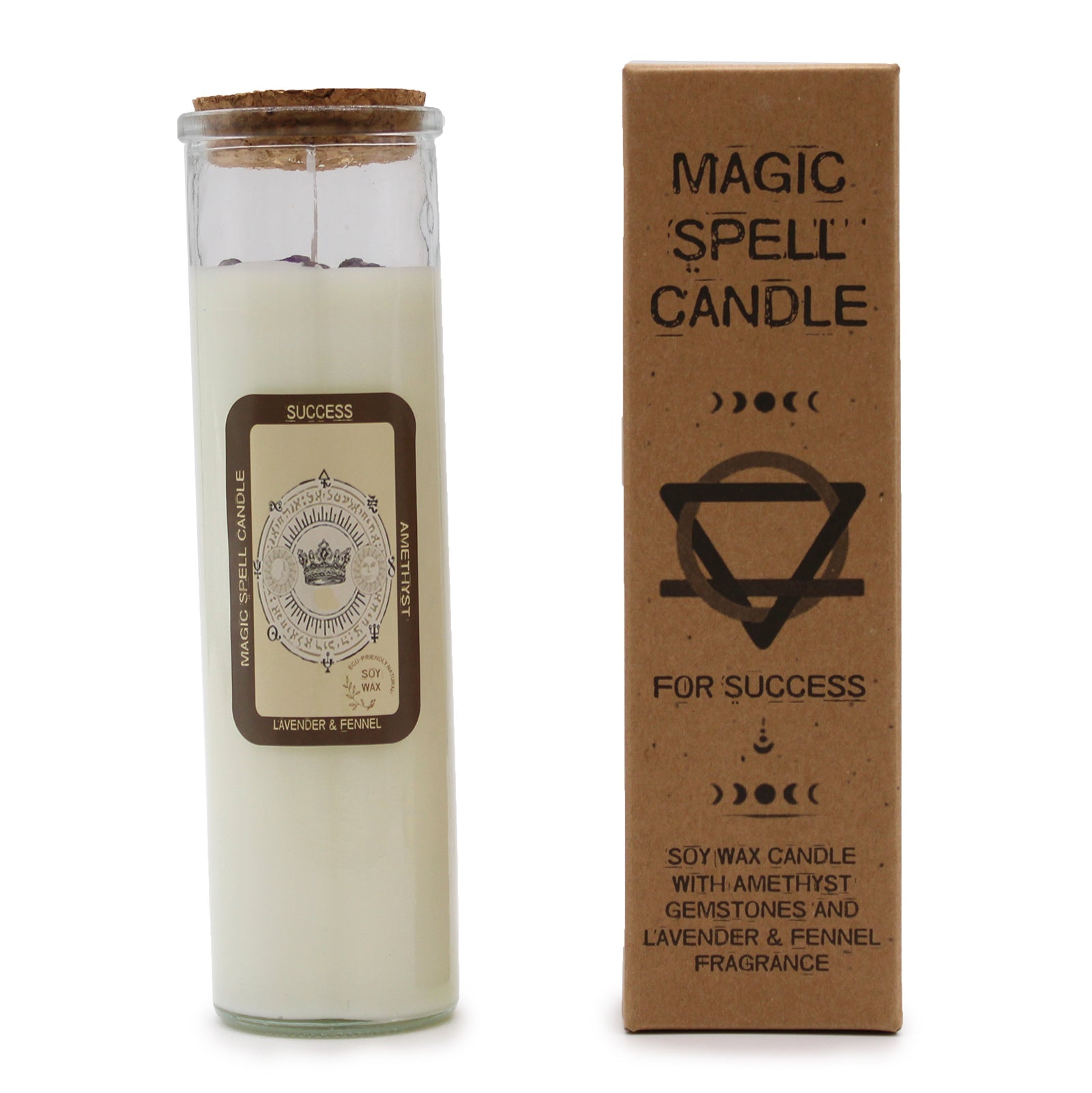 Magic Spell Gemstone Eco-Friendly Soy Wax Candle - Success product packaging on clean background from Quintessential Holistic Health Ltd