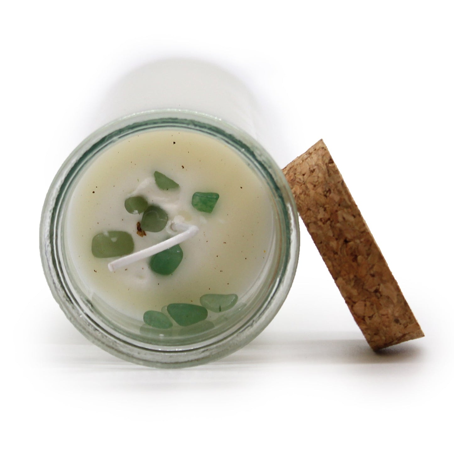 Magic Spell Gemstone Eco-Friendly Soy Wax Candle - Happiness product packaging on clean background from Quintessential Holistic Health Ltd