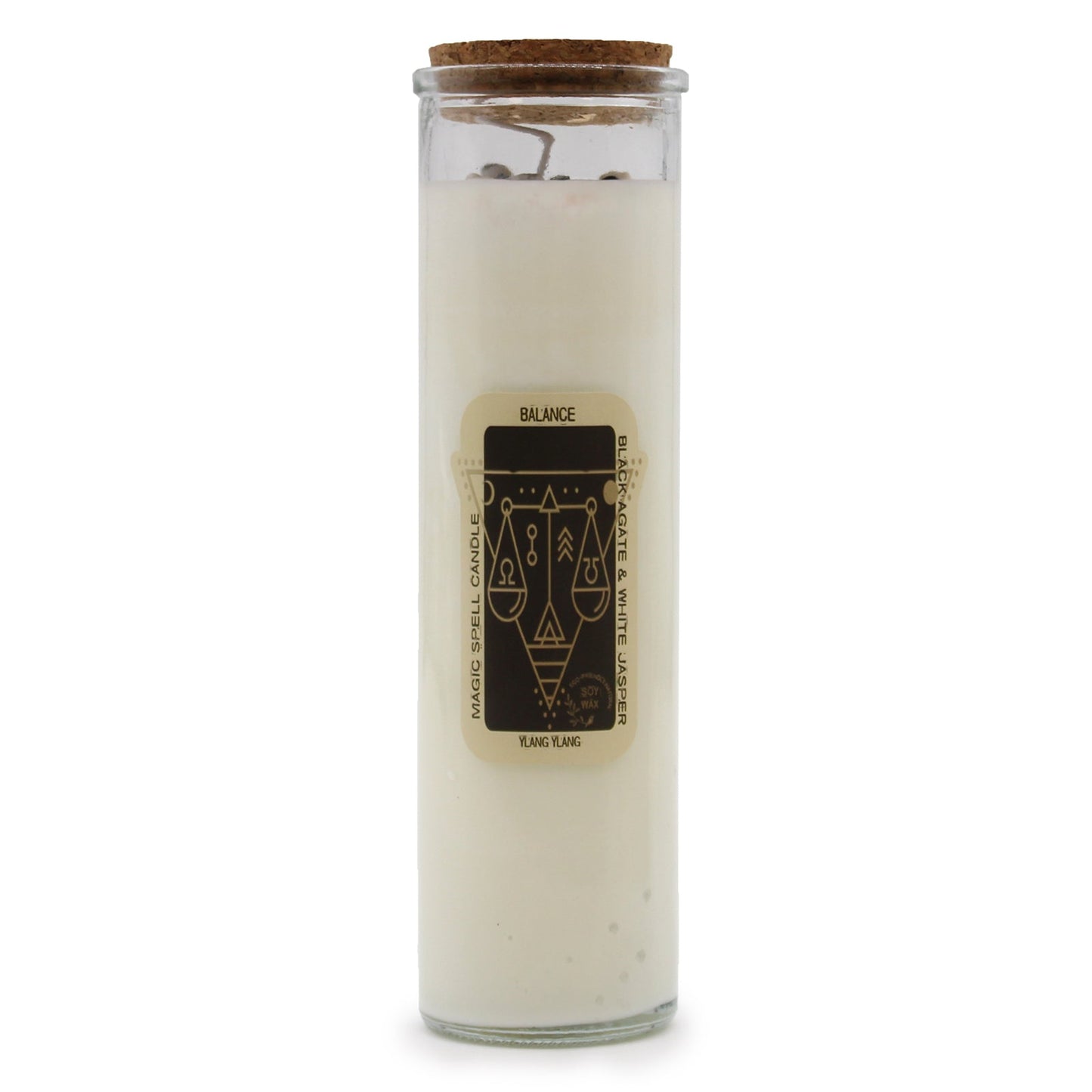 Magic Spell Gemstone Eco-Friendly Soy Wax Candle - Balance product packaging on clean background from Quintessential Holistic Health Ltd