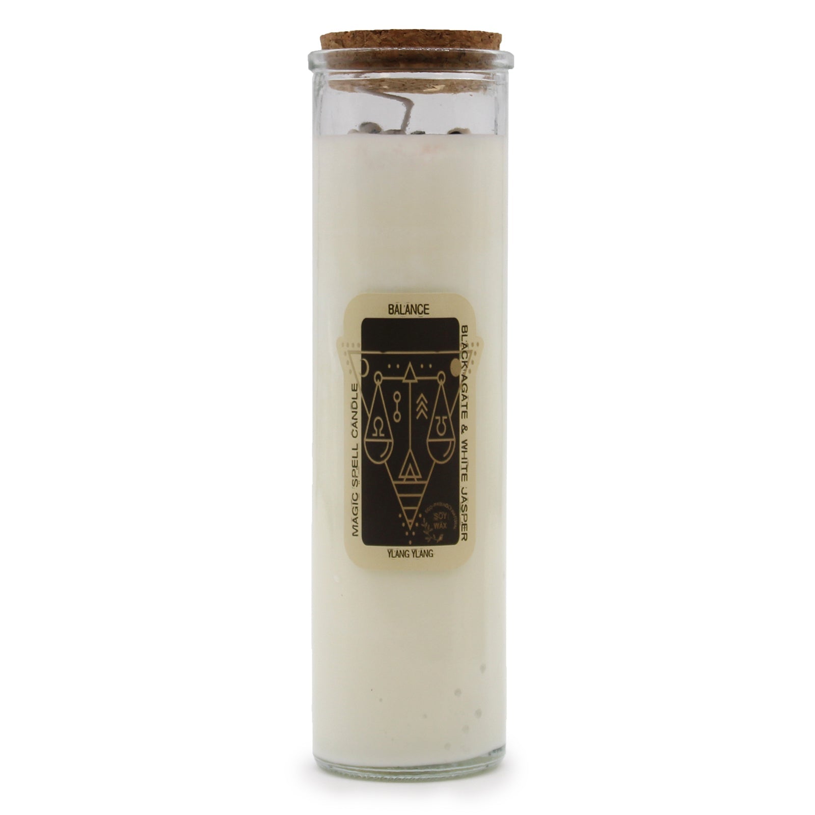 Magic Spell Gemstone Eco-Friendly Soy Wax Candle - Balance product packaging on clean background from Quintessential Holistic Health Ltd