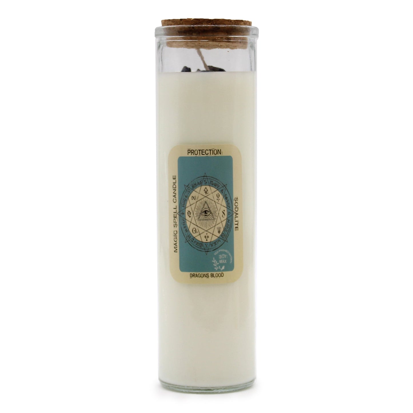 Magic Spell Gemstone Eco-Friendly Soy Wax Candle - Protection product packaging on clean background from Quintessential Holistic Health Ltd