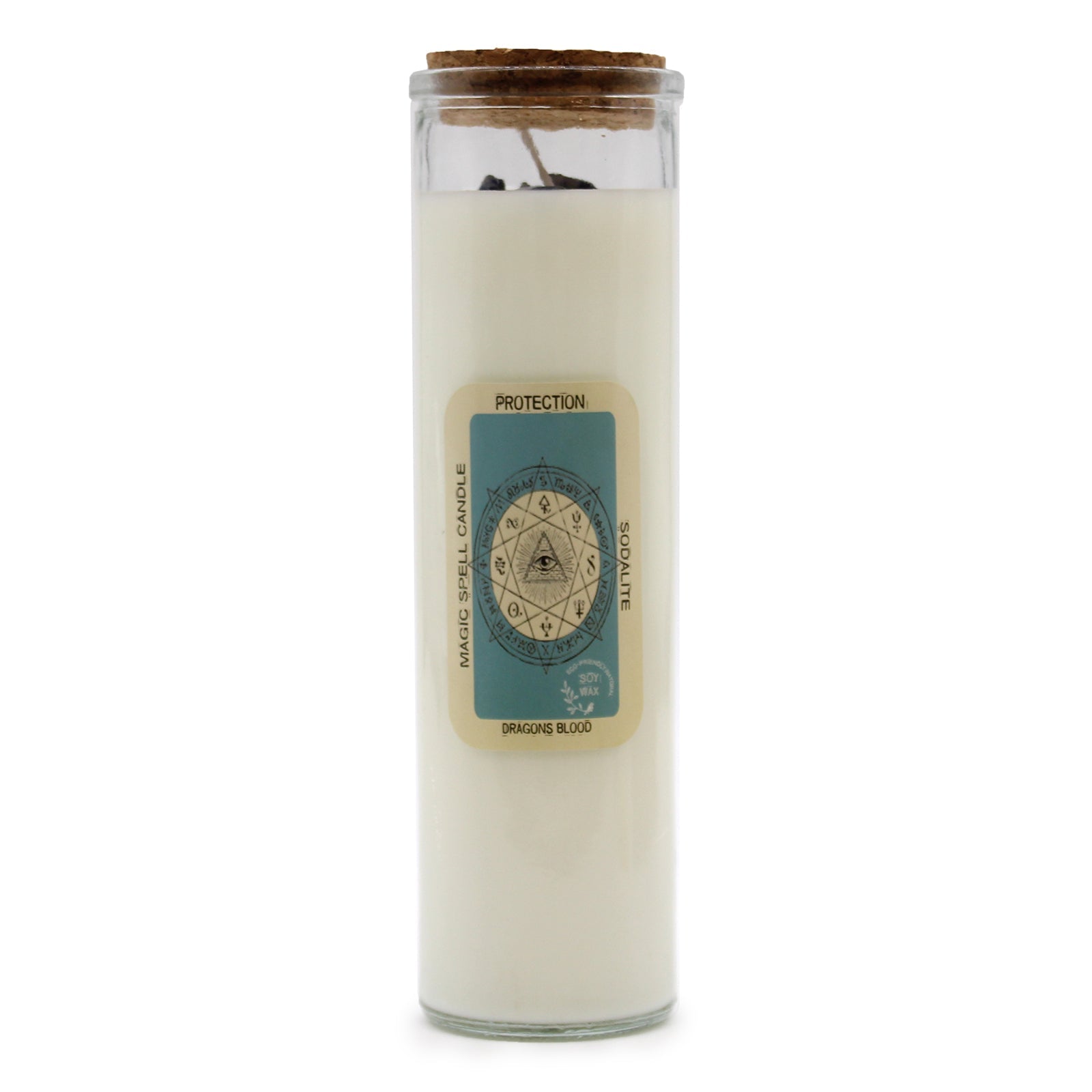 Magic Spell Gemstone Eco-Friendly Soy Wax Candle - Protection product packaging on clean background from Quintessential Holistic Health Ltd