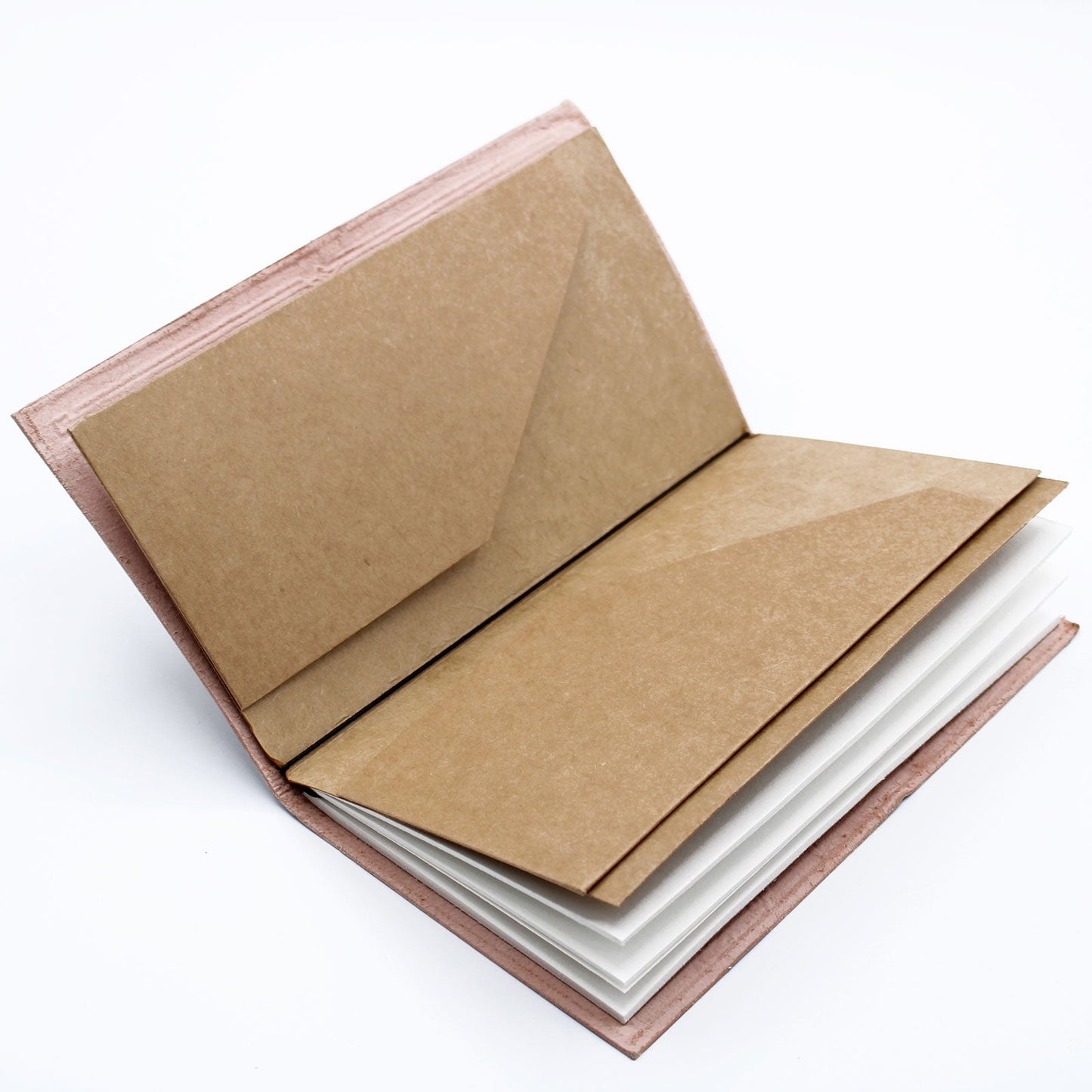 Handmade Leather-Bound Eco-Friendly Journal with Wrap - Slim / Brown / Be the Change product packaging on clean background from Quintessential Holistic Health Ltd