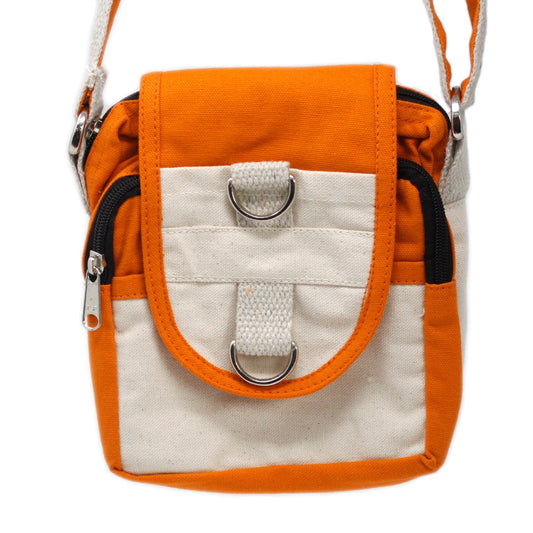 Eco-Friendly Natural Cotton Cross Body Travel Bag - Turmeric product packaging on clean background from Quintessential Holistic Health Ltd
