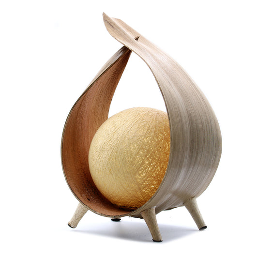 Handmade LED Natural Coconut Leaf Lamp - Natural / Wrap Over product packaging on clean background from Quintessential Holistic Health Ltd