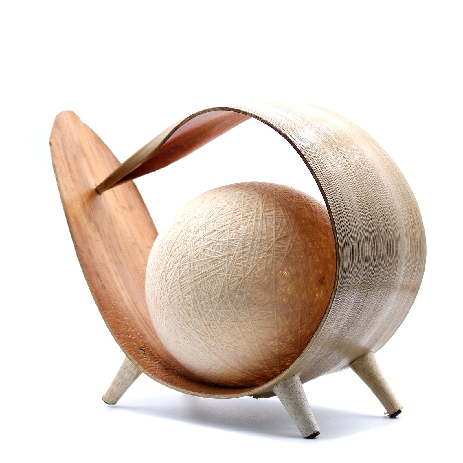 Handmade LED Natural Coconut Leaf Lamp - Natural / Loop product packaging on clean background from Quintessential Holistic Health Ltd