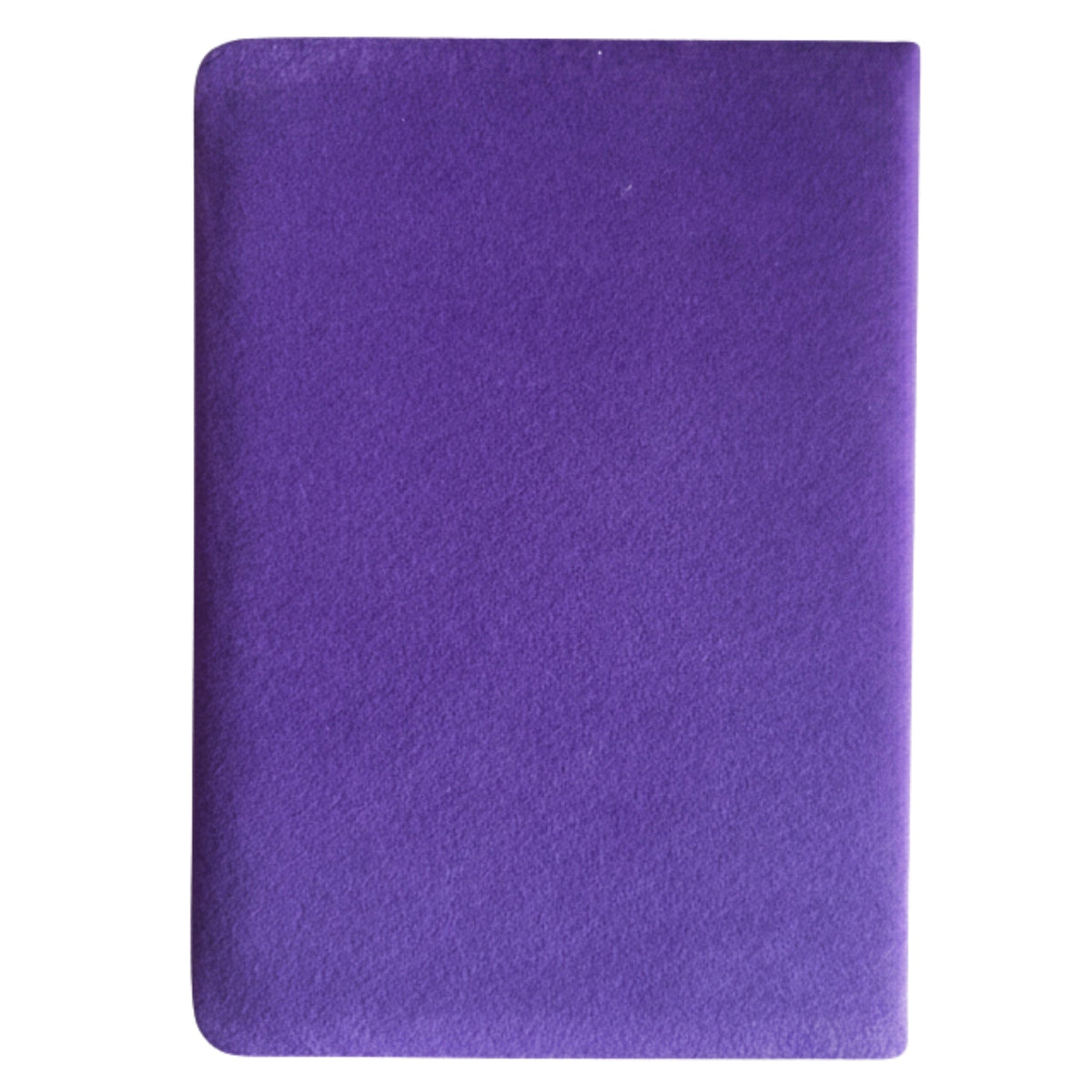 Velvet Journal - A5 - Purple - Create Magic shown closed with a plain purple back cover by Quintessential Holistic Health Ltd