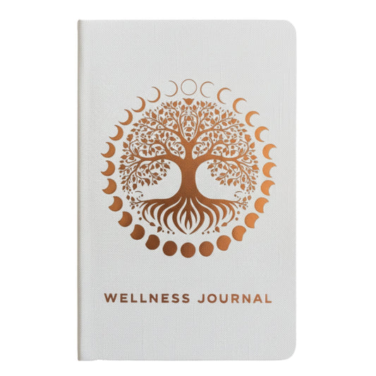 Wellness Journal - A5 - White and Rose Gold - Tree of Life - main product image from Quintessential Holistic Health Ltd UK
