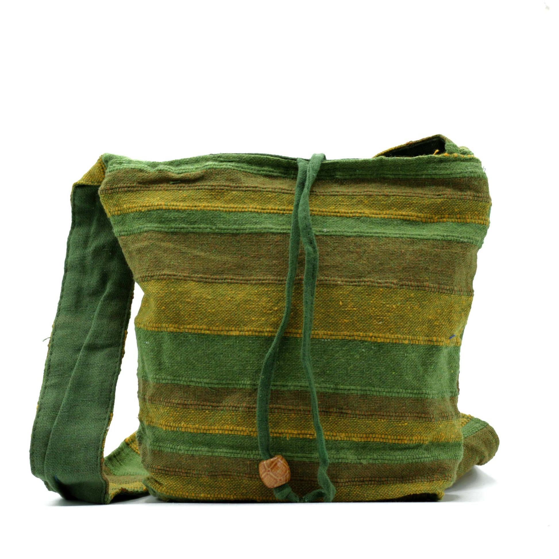 Handmade Eco-Friendly Cotton Nepalese Style Sling Bag - Medium / Summer Beach Blues product packaging on clean background from Quintessential Holistic Health Ltd