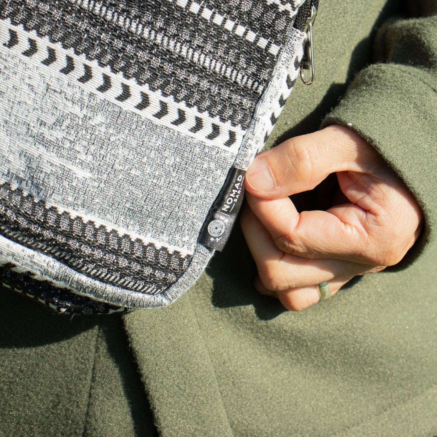Handmade All Natural Jacquard Urban Caravan - Cross Body Bag product packaging on clean background from Quintessential Holistic Health Ltd