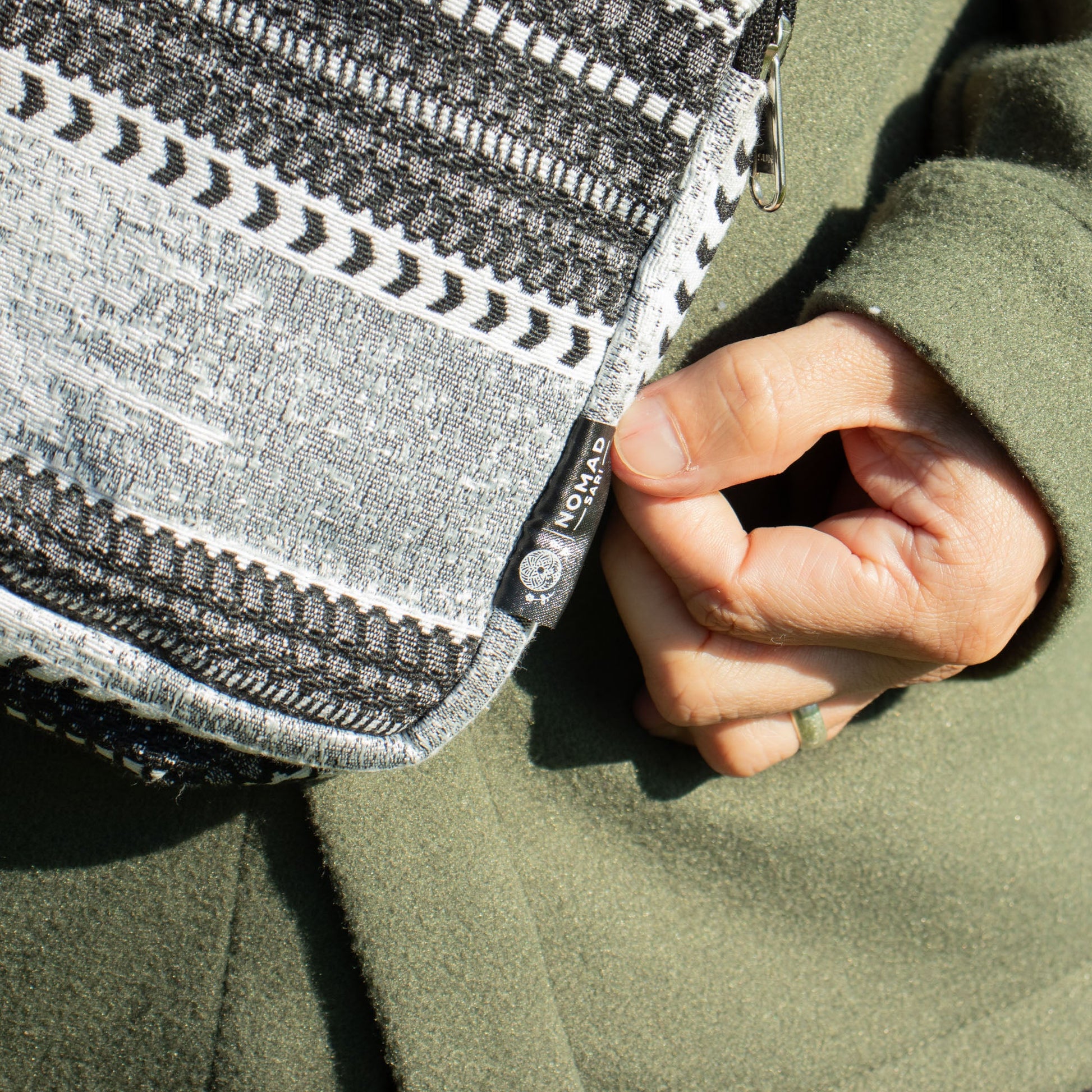 Handmade All Natural Jacquard Urban Caravan - Cross Body Bag product packaging on clean background from Quintessential Holistic Health Ltd