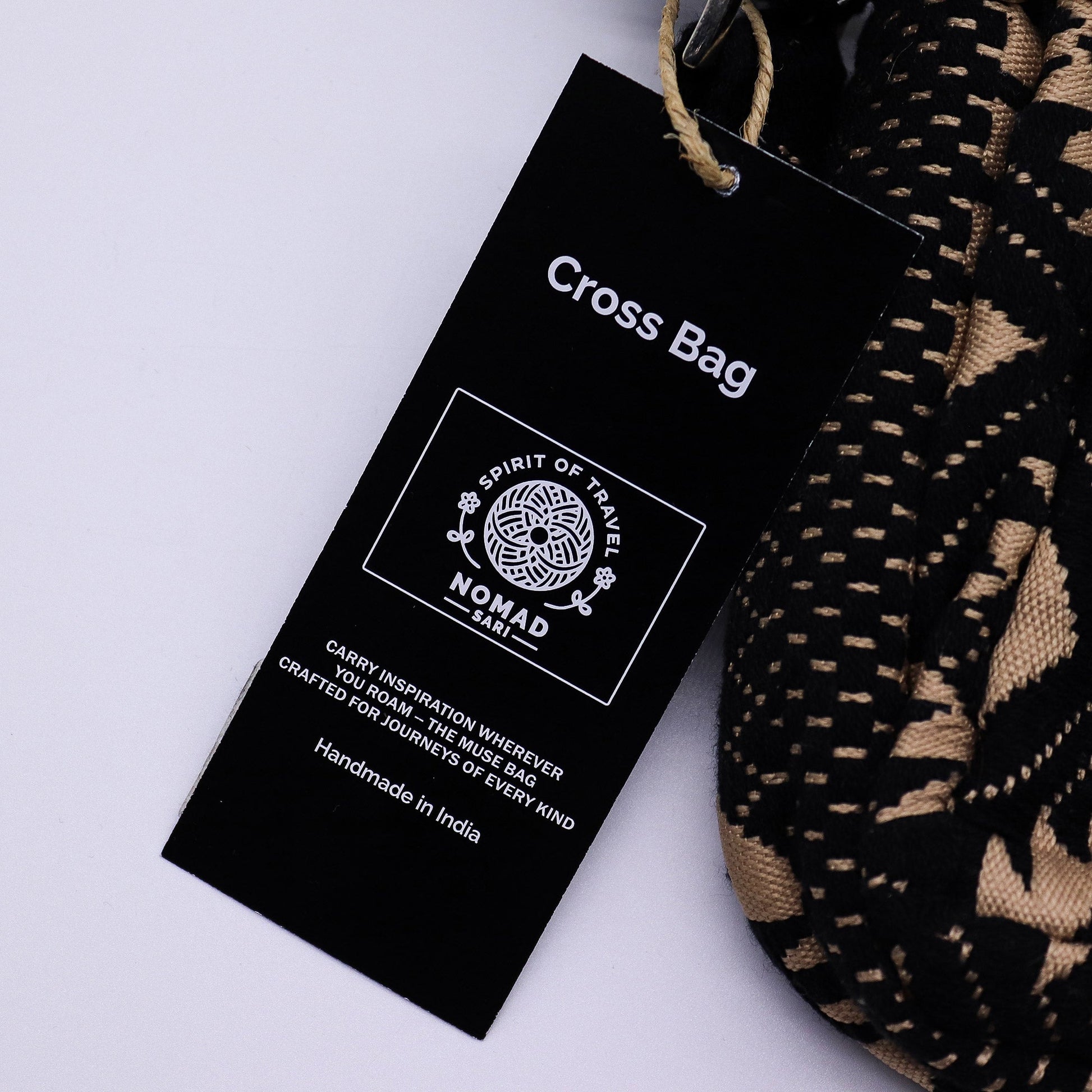 Handmade All Natural Jacquard Desert Loom - Cross Body Bag product packaging on clean background from Quintessential Holistic Health Ltd