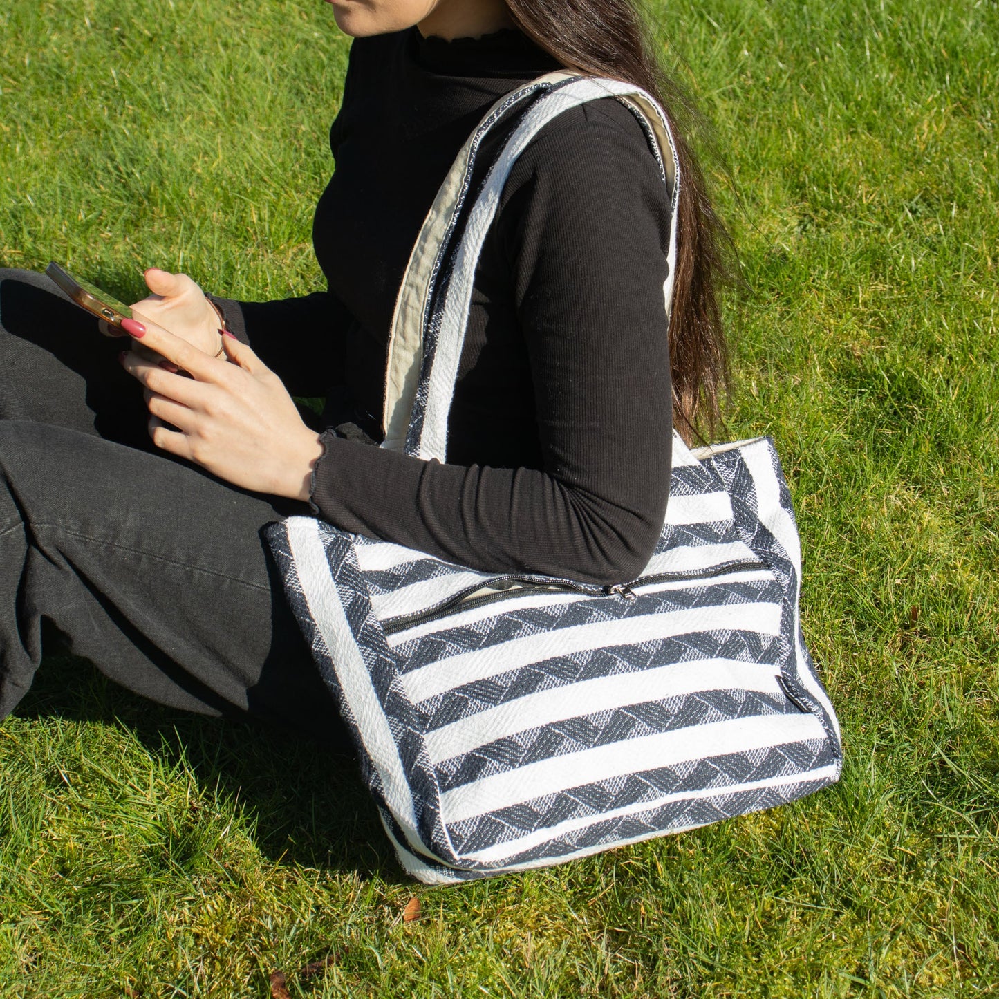 Handmade All Natural Jacquard Atlas Nomad - Wander Muse Bag product packaging on clean background from Quintessential Holistic Health Ltd