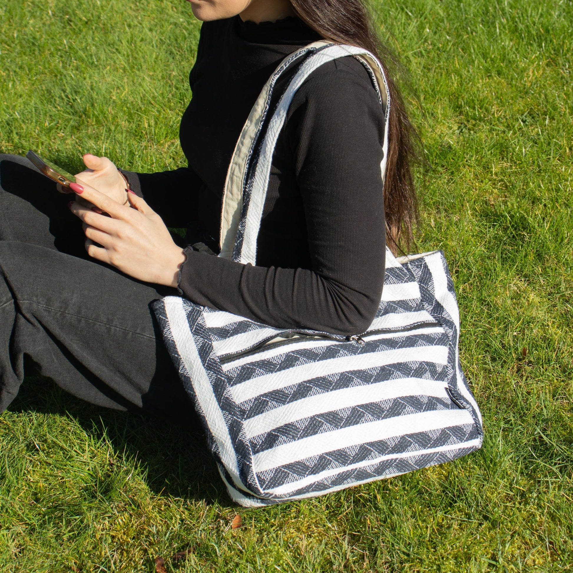 Handmade All Natural Jacquard Atlas Nomad - Wander Muse Bag product packaging on clean background from Quintessential Holistic Health Ltd