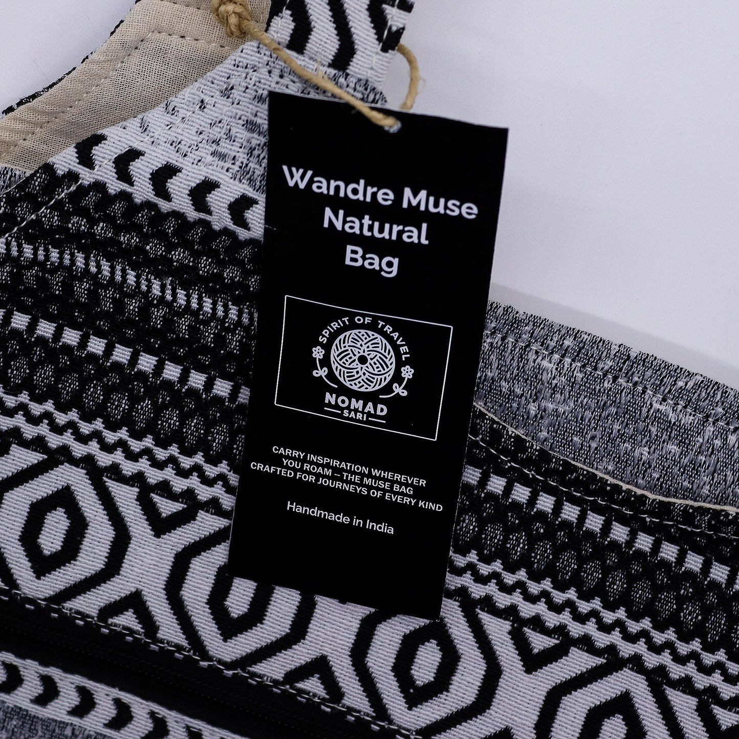 Handmade All Natural Jacquard Urban Caravan - Wander Muse Bag product packaging on clean background from Quintessential Holistic Health Ltd
