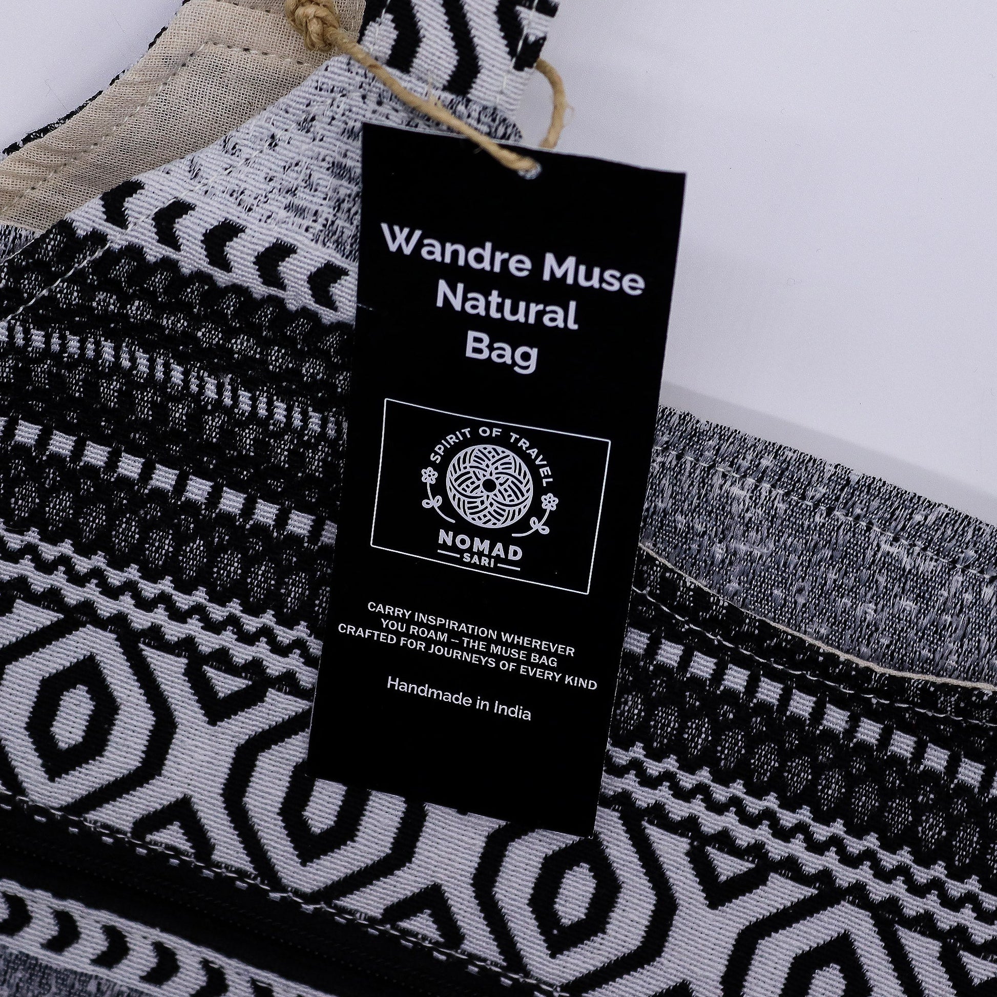 Handmade All Natural Jacquard Urban Caravan - Wander Muse Bag product packaging on clean background from Quintessential Holistic Health Ltd