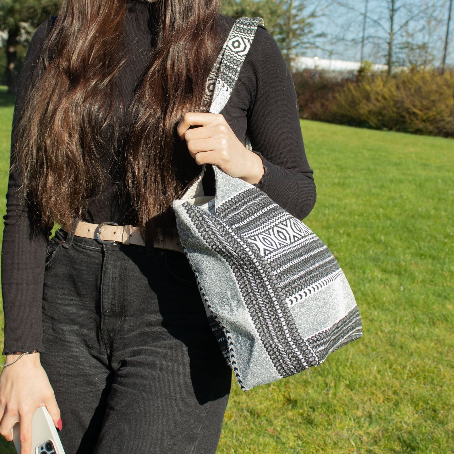 Handmade All Natural Jacquard Urban Caravan - Wander Muse Bag product packaging on clean background from Quintessential Holistic Health Ltd