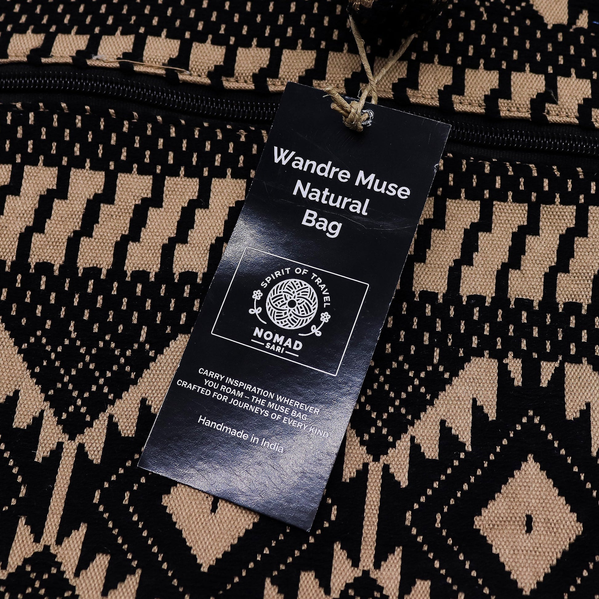 Handmade All Natural Jacquard Desert Loom - Wander Muse Bag product packaging on clean background from Quintessential Holistic Health Ltd
