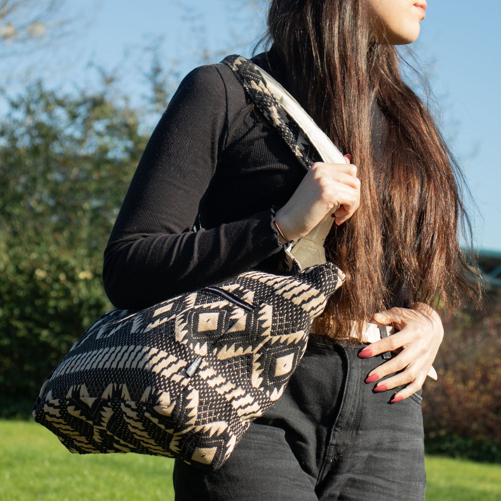 Handmade All Natural Jacquard Desert Loom - Wander Muse Bag product packaging on clean background from Quintessential Holistic Health Ltd